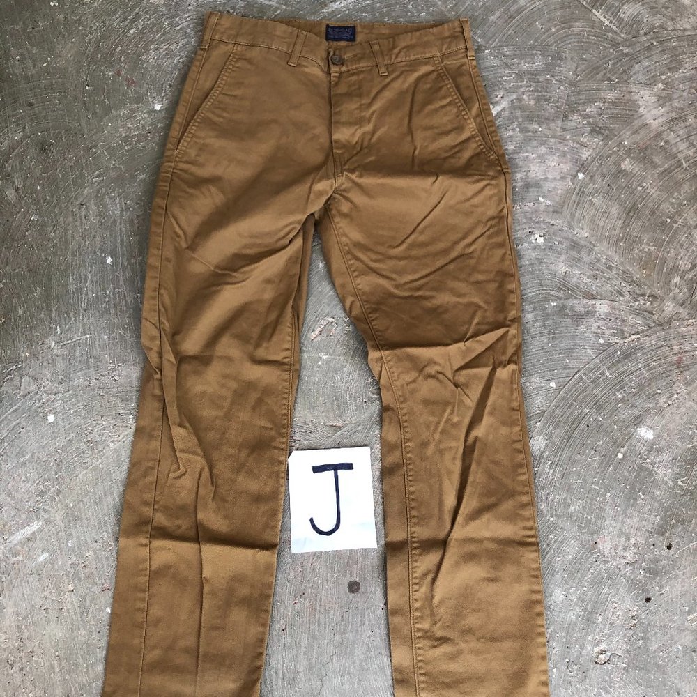 2016 Mens LEVI'S Levi Strauss & Co Brown Khaki Flat Front Chino Pants Size 28x28